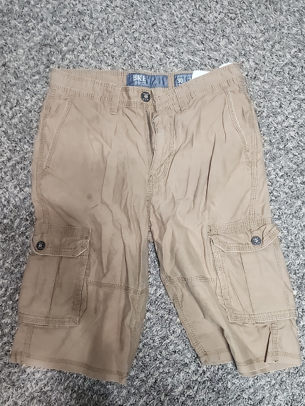 BKE Men's Tan Cargo Shorts